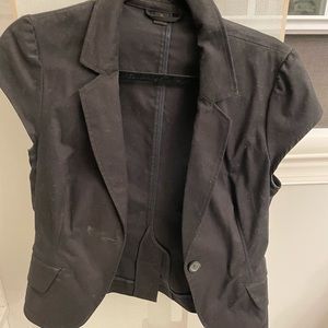 Black cap sleeve blazer